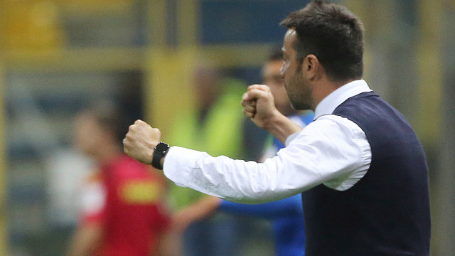 Parma 25 / Settembre /, 2019 Campionato Serie A Tim 2019-20
5 Giornata Parma - Sassuolo
ph dmfoto / Silpress
Nella foto - ROBERTO D'AVERSA ALL. PARMA. ESULTANZA. FINE PARTITA