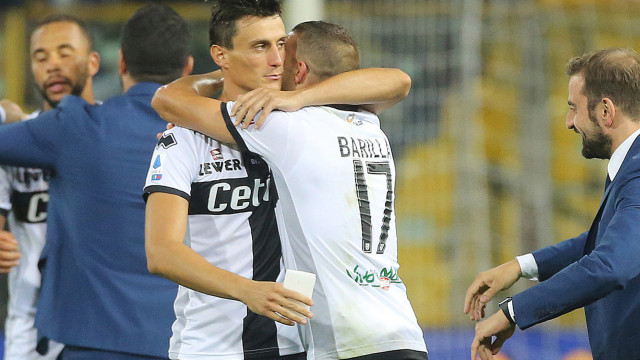 Parma 25 / Settembre /, 2019 Campionato Serie A Tim 2019-20
5 Giornata Parma - Sassuolo
ph dmfoto / Silpress
Nella foto - ESULTANZA FINE PARTITA