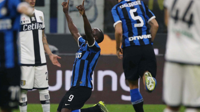 Milano 26 / Ottobre /, 2019 Nona giornata di Campionato Serie A Tim 2019-20
Internazionale - Parma
ph dmfoto / Silpress
Nella foto - Lukaku goal 2-2
