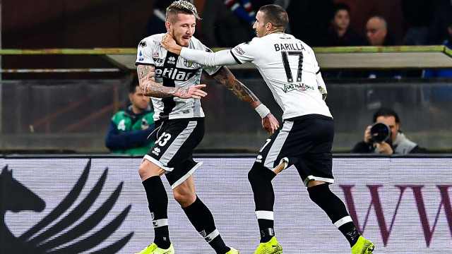 Serie A 2019/20 | Sampdoria-Parma
Gol Parma (0-1): esultanza Juraj Kucka-Antonino Barillˆ