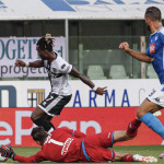 PARMA - ITALY, 22-07-20 - FOTO DI CASTALDI / SILPRESS, STADIO ENIO TARDINI - PARMA VS NAPOLI, NELLA FOTO: YANN KARAMOH (PARMA) E ALEX MERET (NAPOLI)